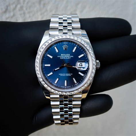 rolex oyster bracelet for datejust|Rolex Datejust blue face 41mm.